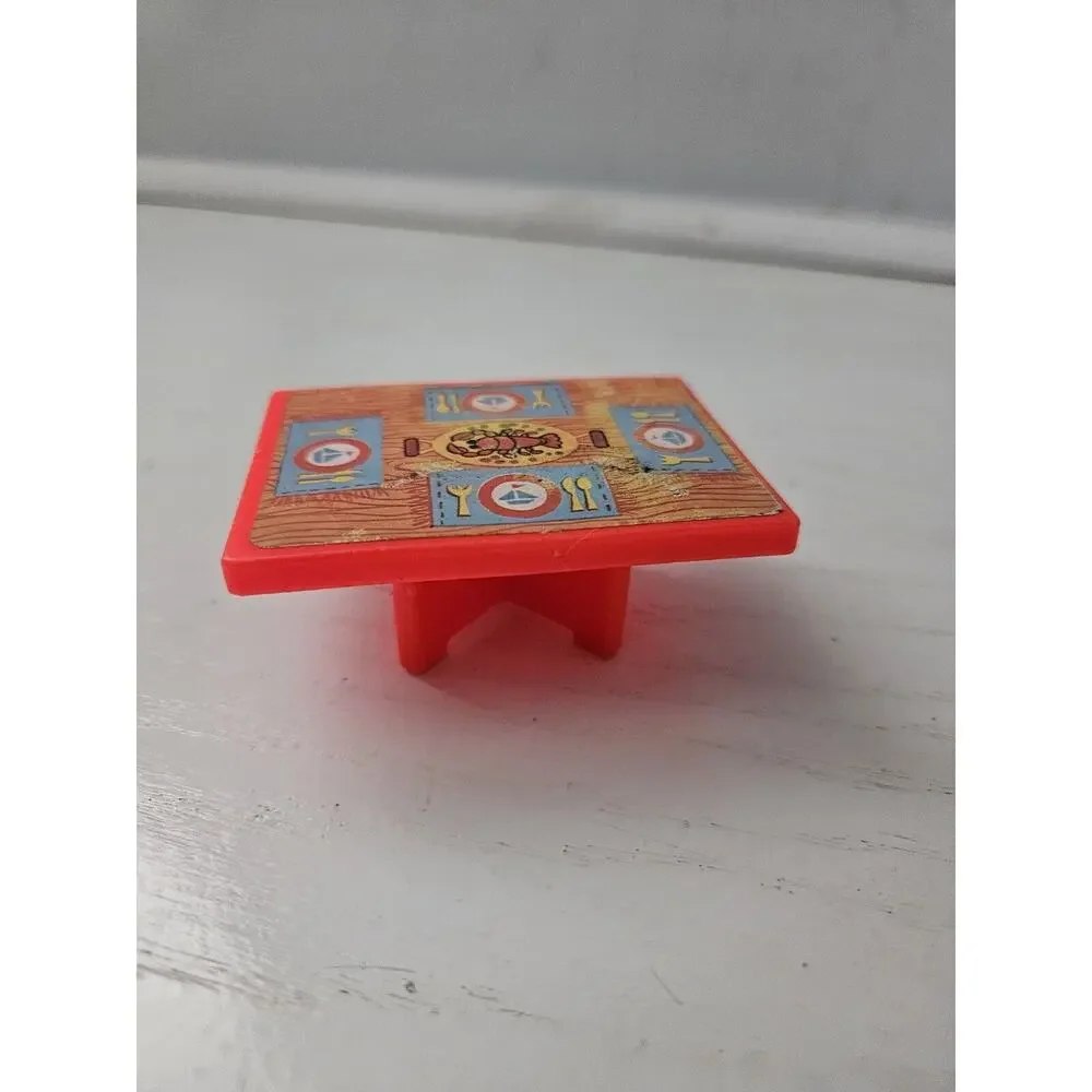 Vintage Fisher Price little people red lobster table for Houseboat 985‎